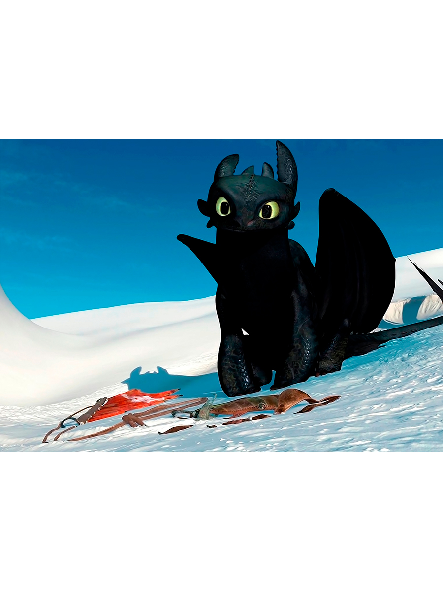 

Постер DRABS А3 как приручить дракона дракон на снегу