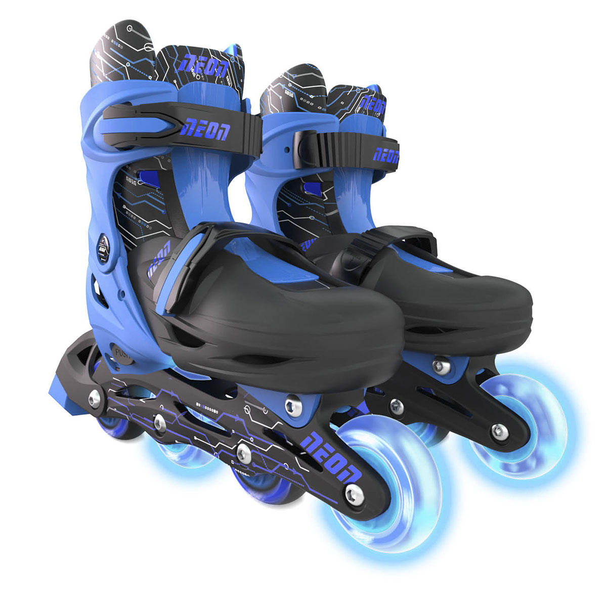 Роликовые коньки YVolution Neon Combo Skates, синий размеры 29-32