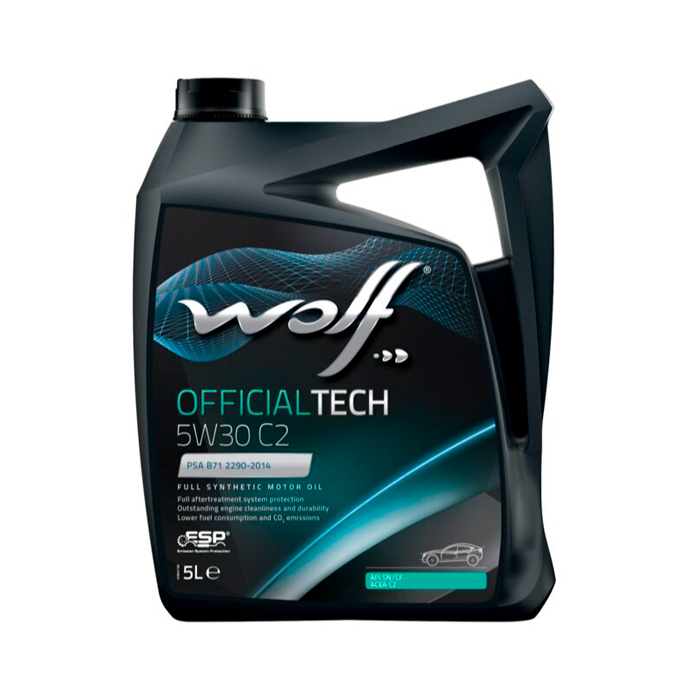 фото Моторное масло wolf officialtech c2 5w30 5 л