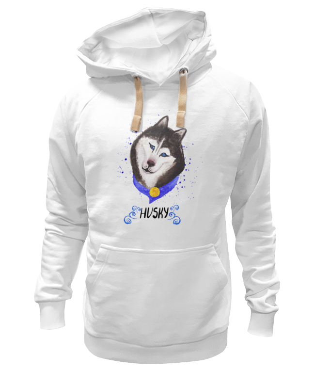 

Худи унисекс Printio Хаски белое 2XL, Белый, Хаски