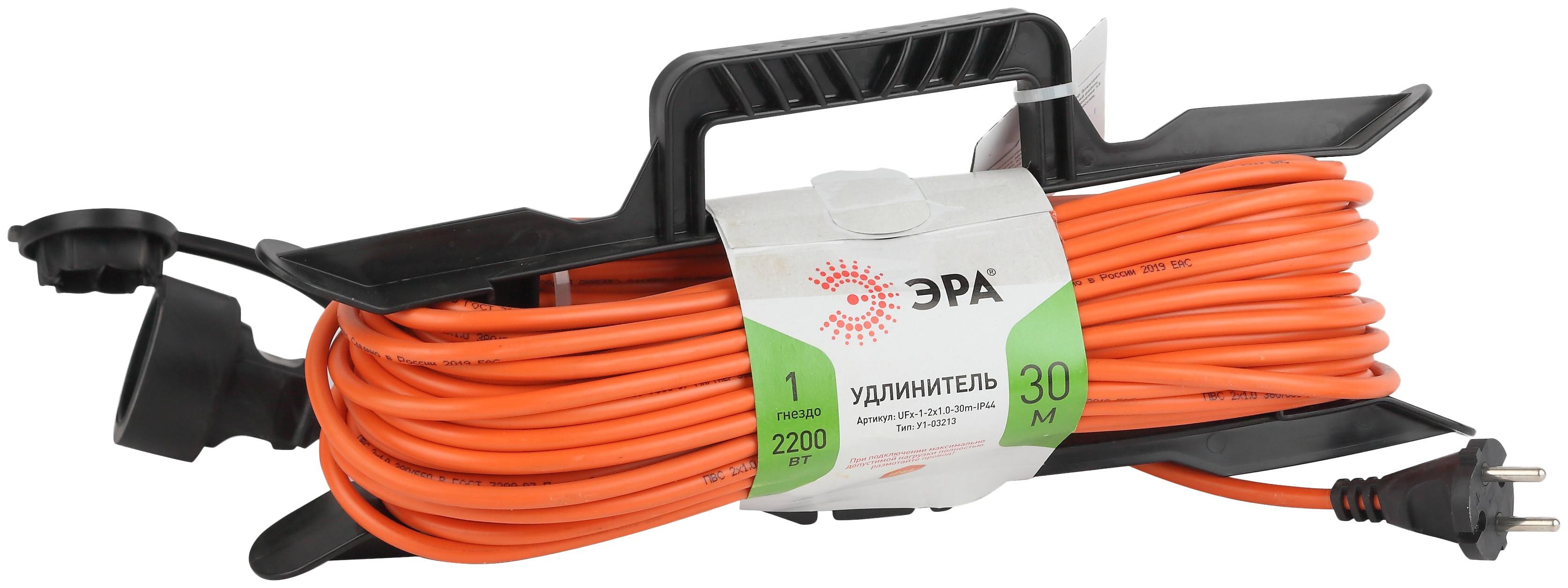 фото Удлинитель эра ufx-1-2x1,0-30m-ip44