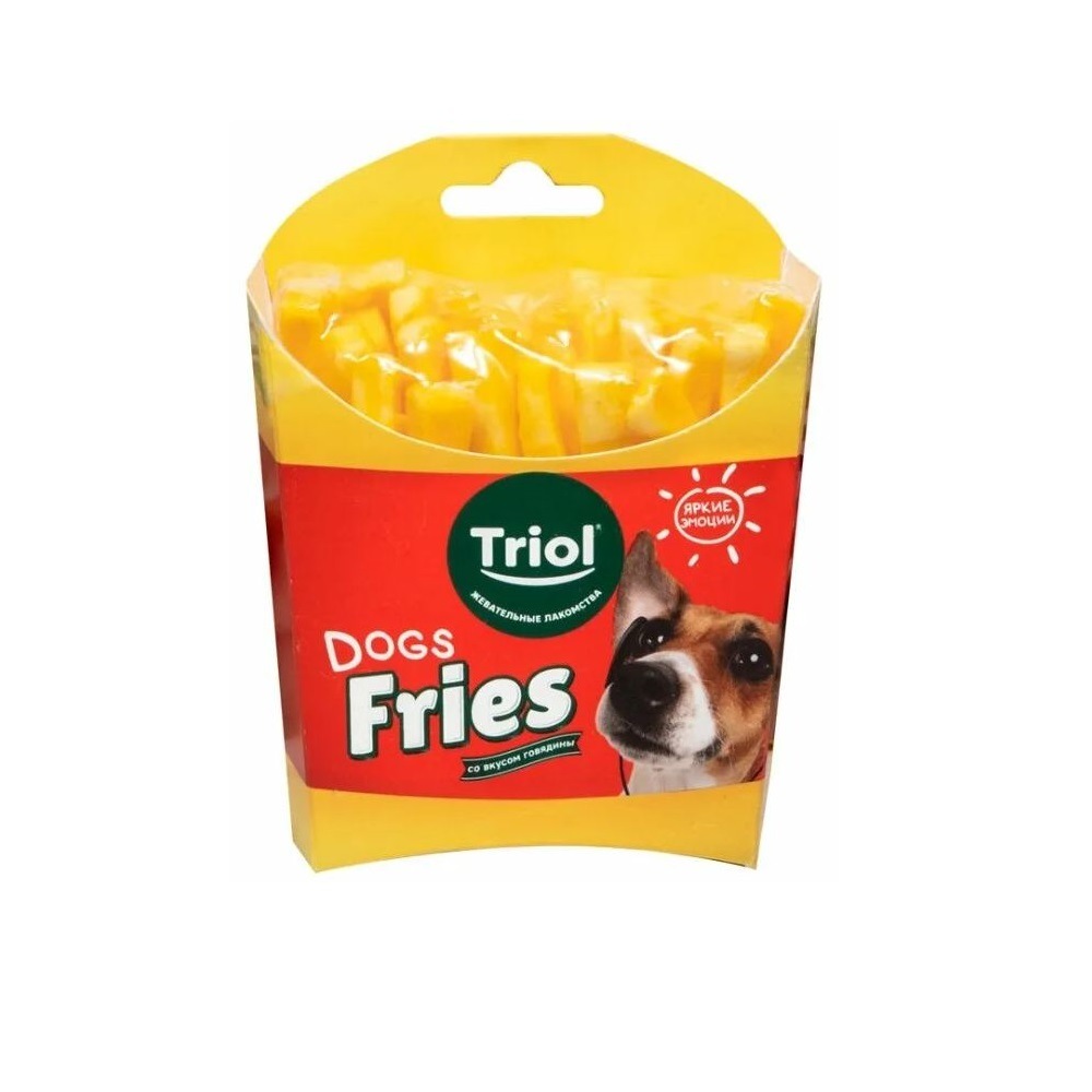 фото Лакомство для собак triol fun food картофель фри, утка, 100г