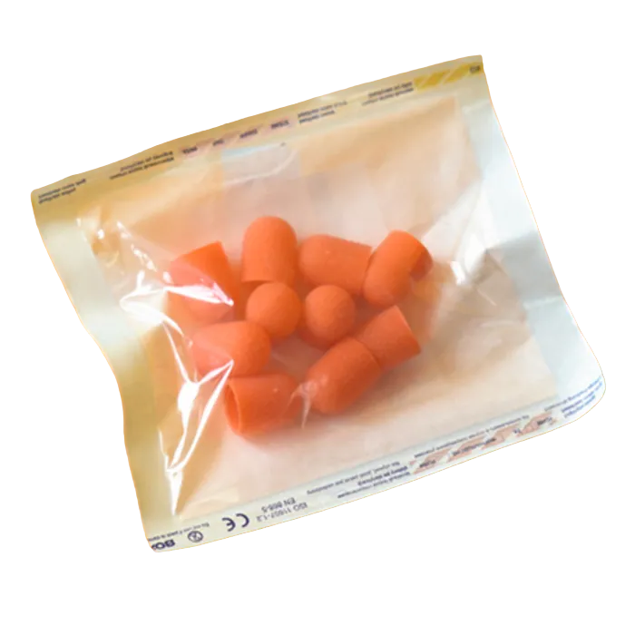 Чистовье Песочный колпачок оранжевый (13 мм, 120 грит), стерильный, 10 шт/упк