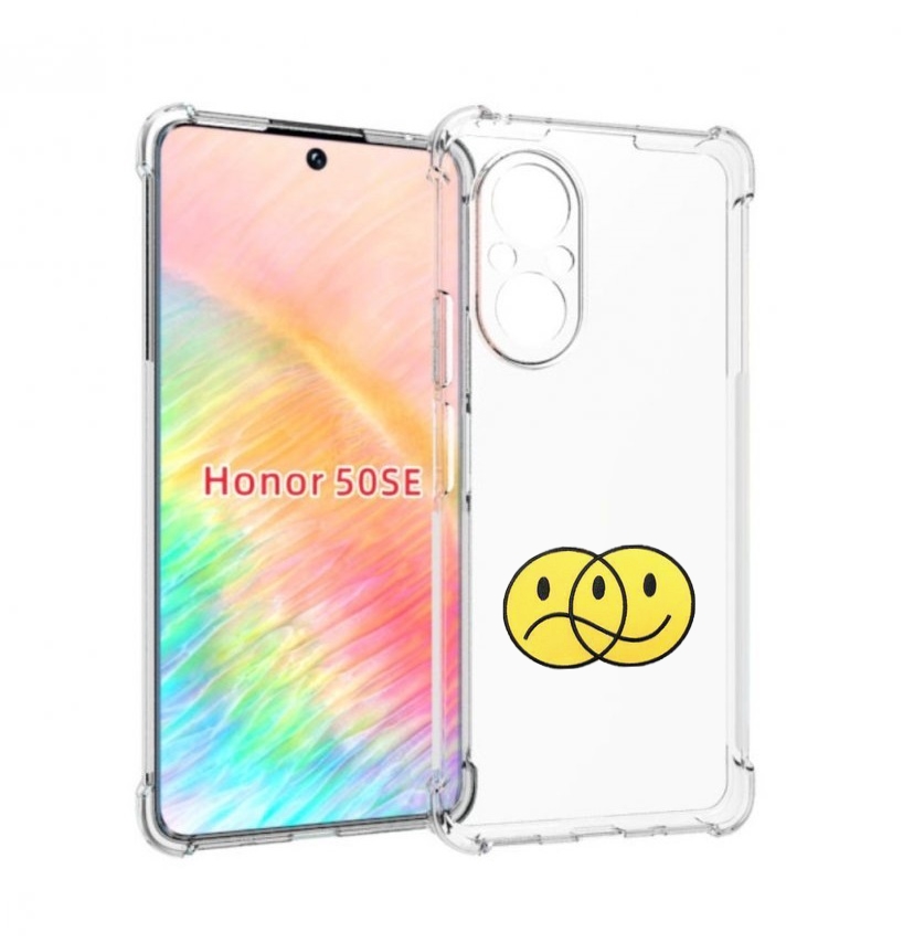 

Чехол бампер MyPads Хиппи для Honor 50 SE противоударный, Прозрачный, Tocco