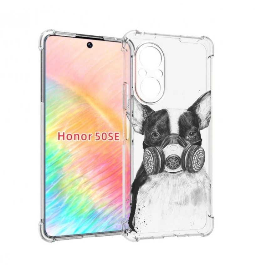 

Чехол бампер MyPads Французский бульдог для Honor 50 SE противоу, Прозрачный, Tocco