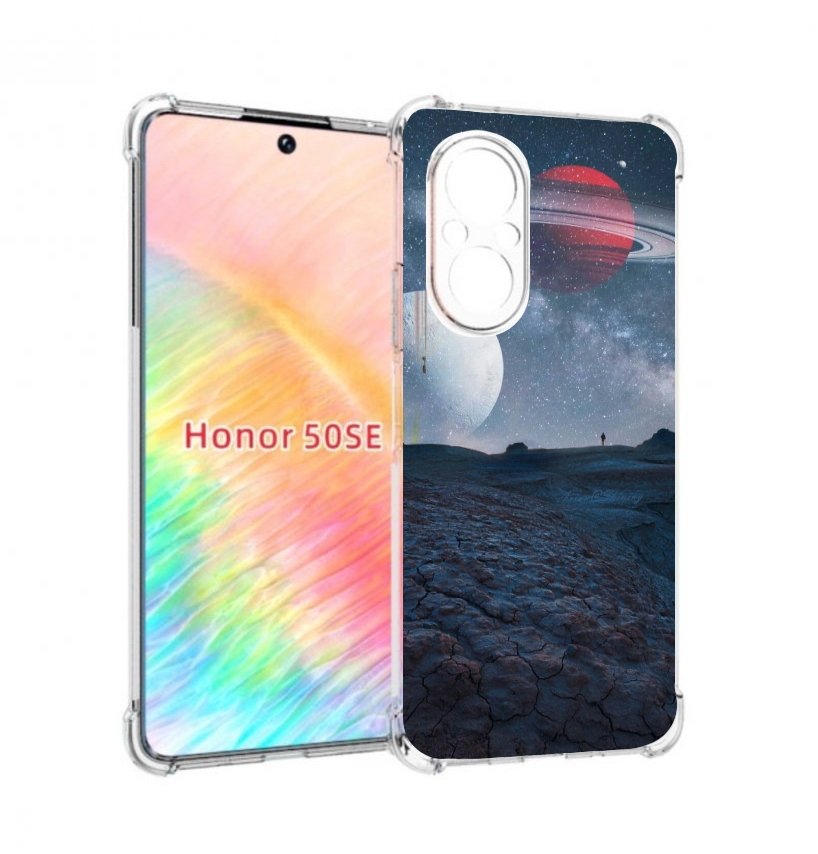 

Чехол бампер MyPads Фотография для Honor 50 SE противоударный, Прозрачный, Tocco