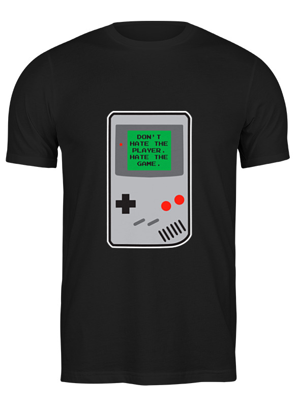 

Футболка мужская Printio Don't hate the player (gameboy) 3703325 черная M, Черный, Don't hate the player (gameboy) 3703325