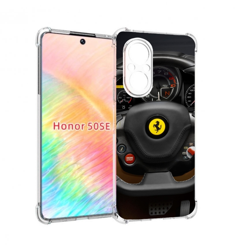 

Чехол бампер MyPads Ферарри для Honor 50 SE противоударный, Прозрачный, Tocco