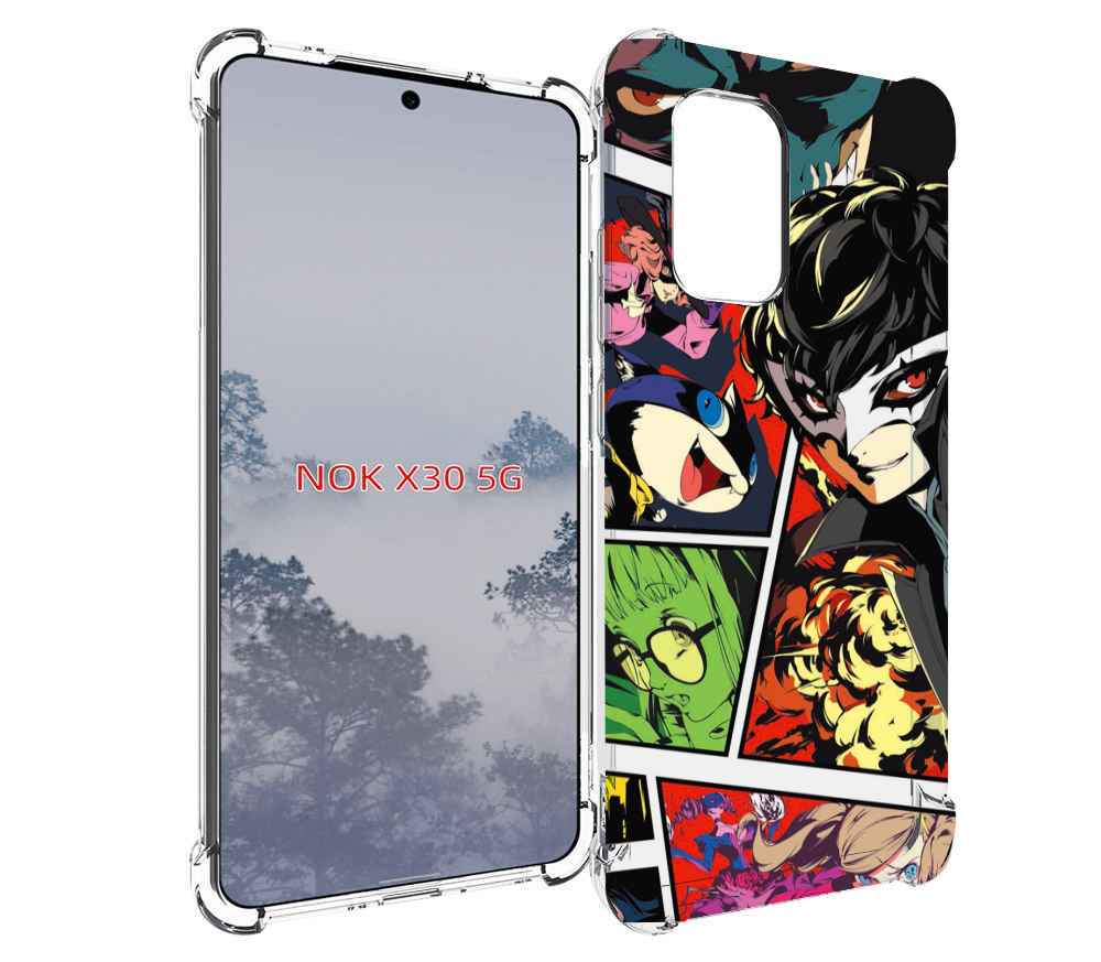 Чехол MyPads Persona 5 art для Nokia X30 5G