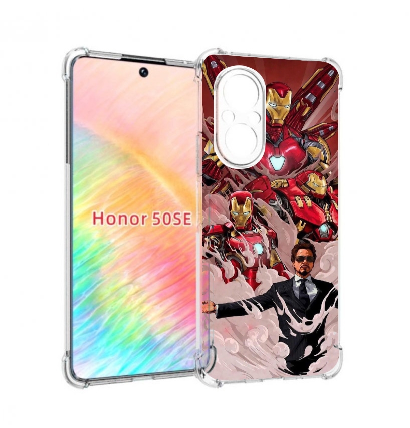 

Чехол бампер MyPads Тони-Старк-и-костюмы для Honor 50 SE противо, Прозрачный, Tocco