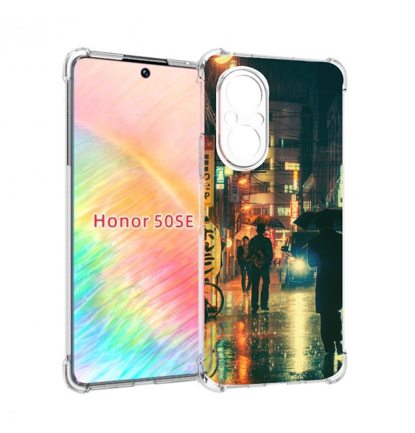 

Чехол бампер MyPads Токио-сеул для Honor 50 SE противоударный, Прозрачный, Tocco