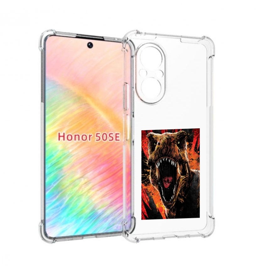 Чехол бампер MyPads Тиранозавр для Honor 50 SE противоударный