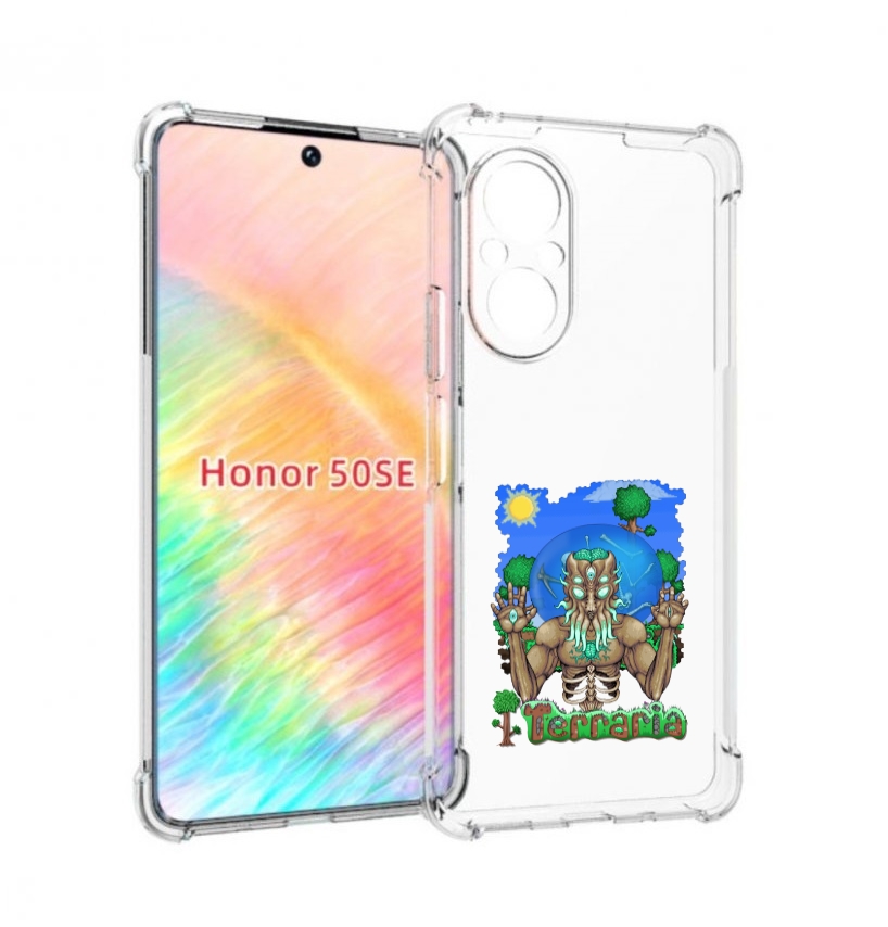 

Чехол бампер MyPads Террария для Honor 50 SE противоударный, Прозрачный, Tocco