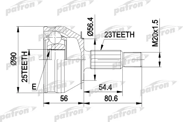 

ШРУС PATRON PCV1082