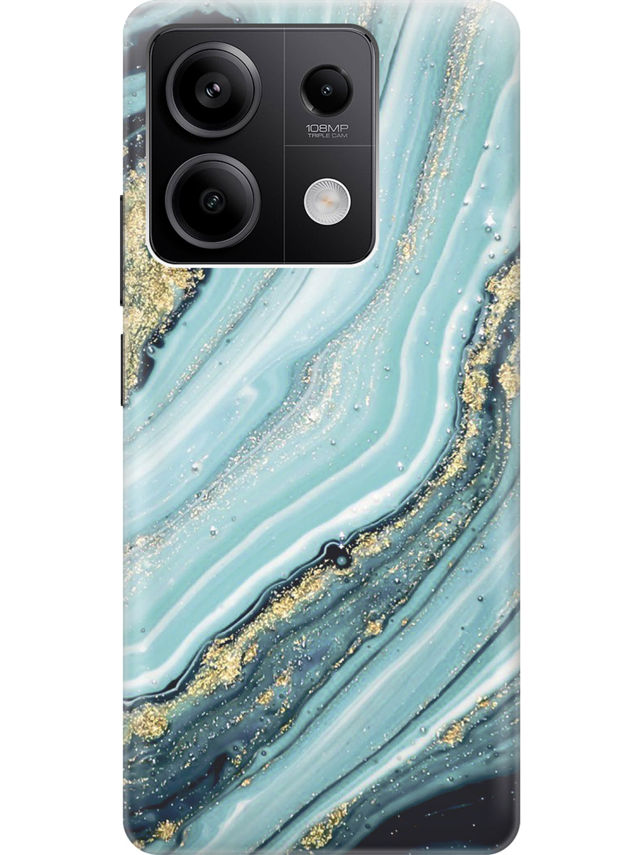 

Силиконовый чехол на Xiaomi Redmi Note 13 5g с рисунком "Зеленый мрамор", Белый;зеленый, 20012075