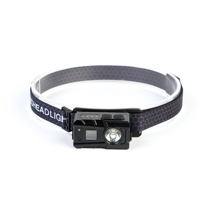 

Фонарь налобный аккумуляторный, 1 Вт, 1200 мАч, XPG, сенсор, индикатор заряда, Черный, 9815056