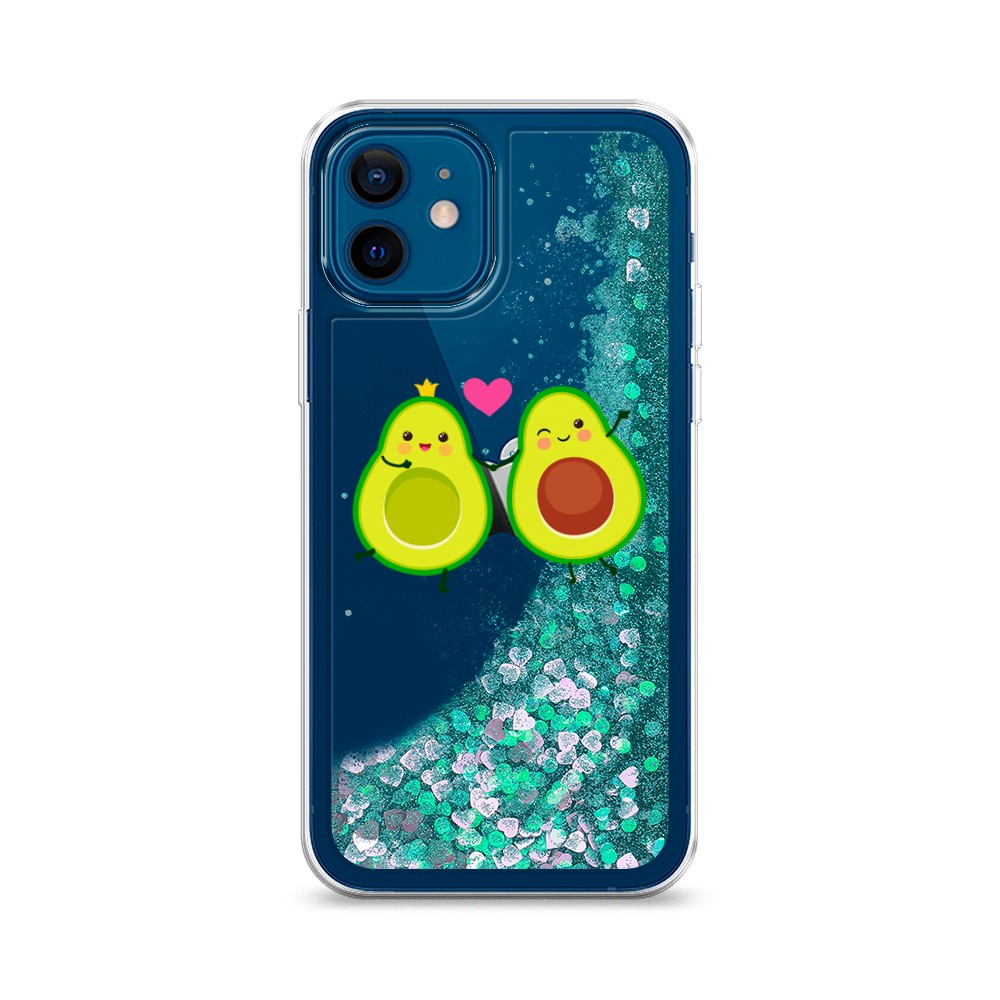 

Жидкий чехол с блестками "Авокадо любят" на Apple iPhone 12, 12595-1