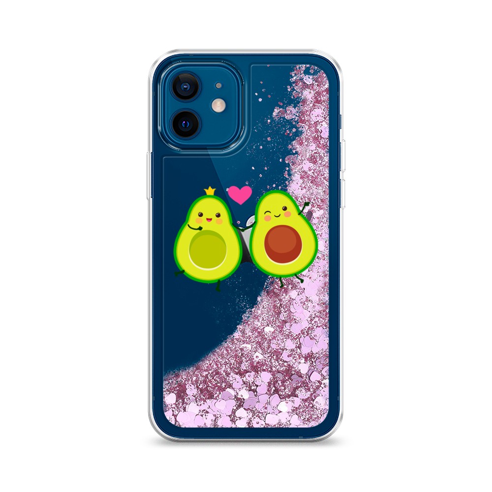 

Жидкий чехол с блестками "Авокадо любят" на Apple iPhone 12, 12594-1