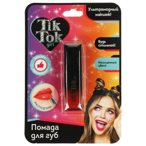 Помада для губ красная TIK TOK GIRL в кор.6012шт губная помада belor design smart girl be color 105 карамельно персиковый 4 3 г