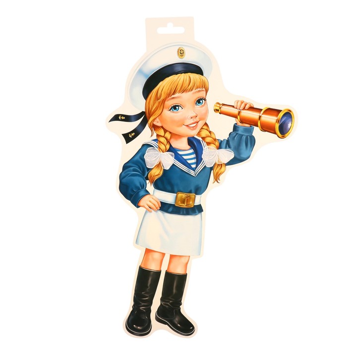 

Плакат фигурный "Морячка" 34,8х41 см