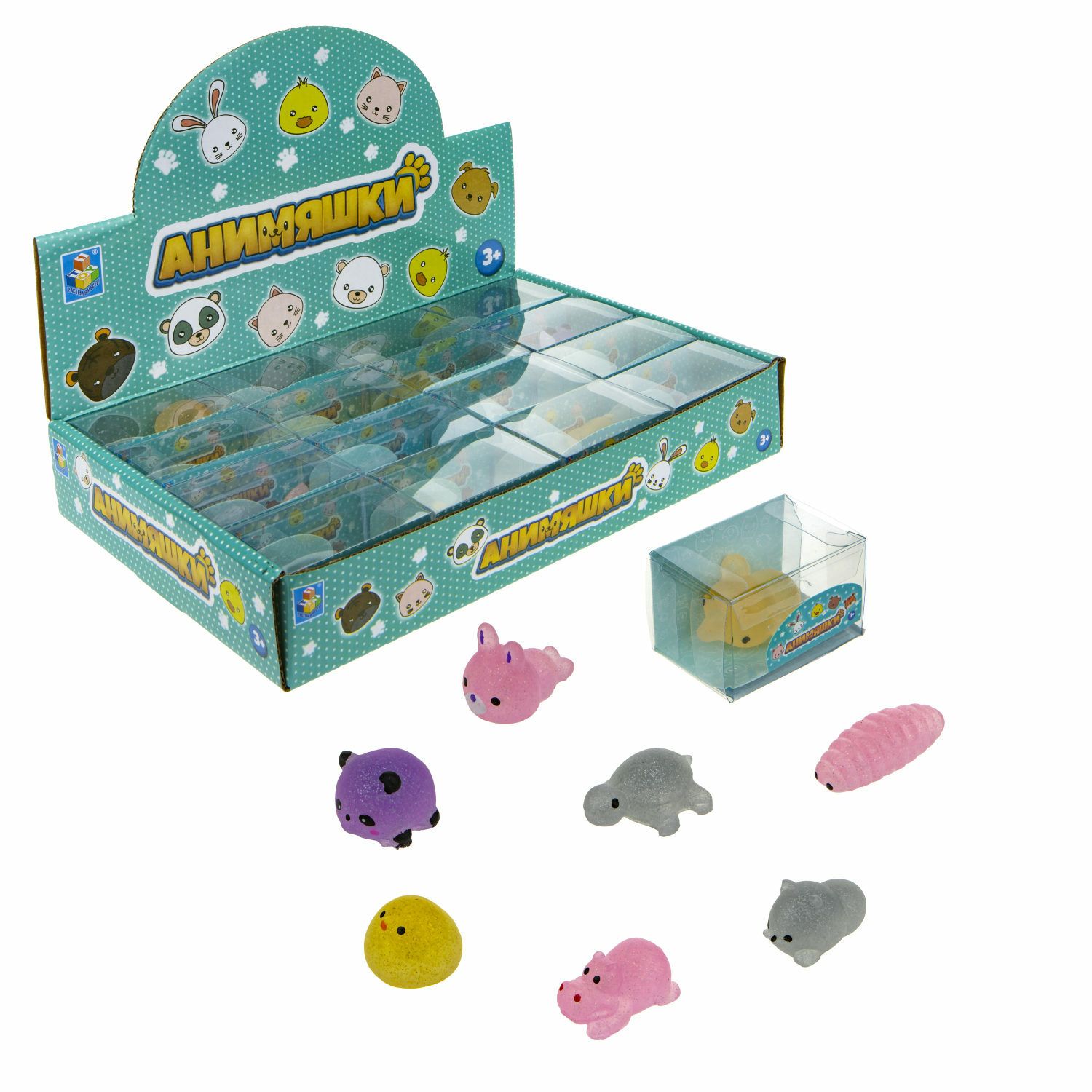 

Игрушка-антистресс Анимяшки с блестками, 5 см 1Toy