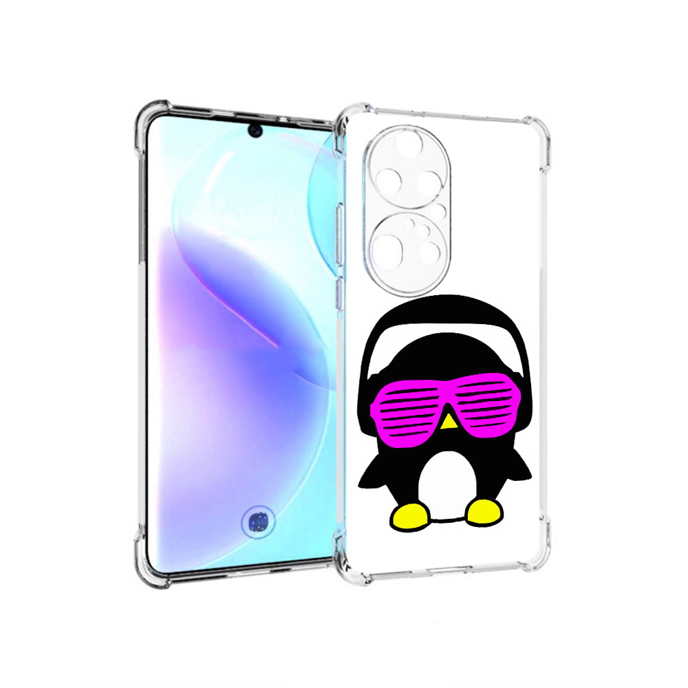 

Чехол MyPads Tocco для Huawei P50 Pro пингвин, Прозрачный, Tocco