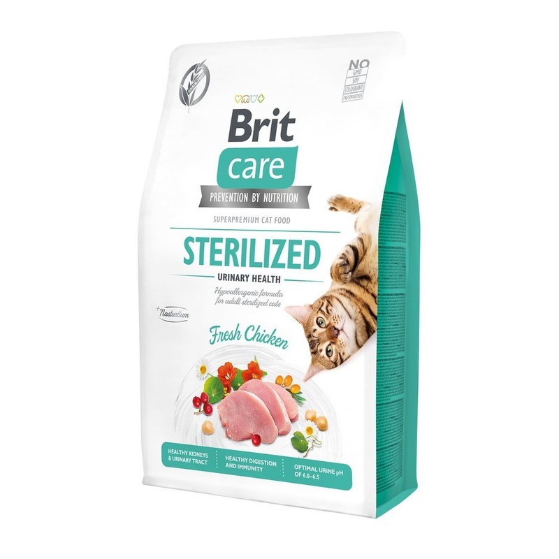 фото Сухой корм для кошек brit care cat gf sterilized urinary health, курица, 2кг