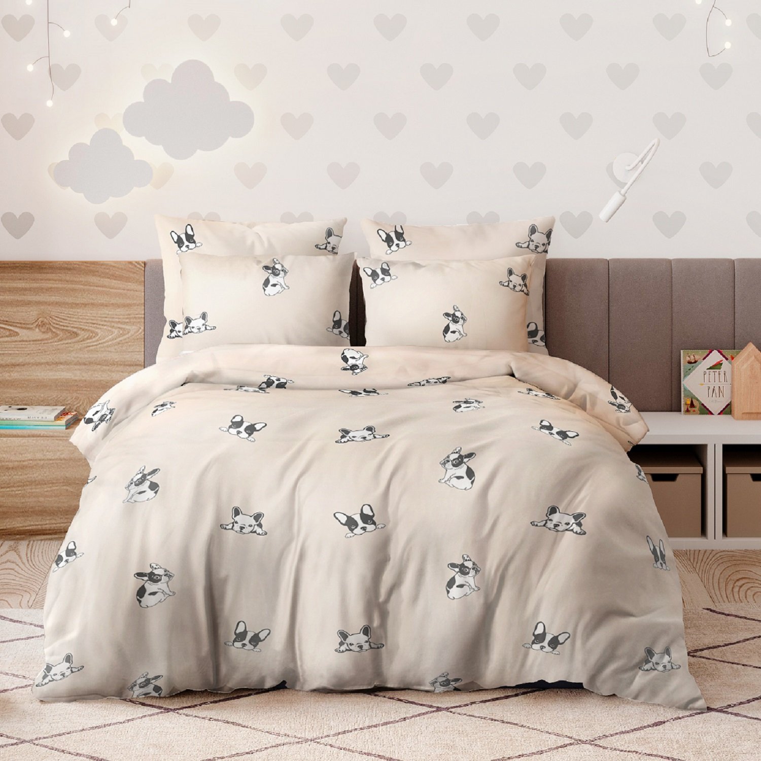 

Постельное белье ясельное Ночь Нежна "Собачки" (розов.) 9871-2 Поплин 40х60 (1 шт.)