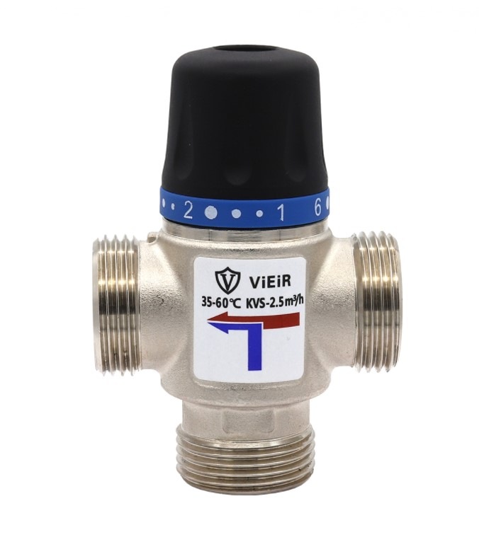 фото Термостатический смесительный клапан vieir 1" 35-60°с (vr181)