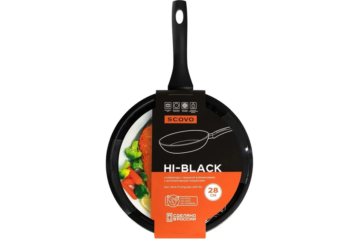 

Сковорода антипригарная Scovo Hi-Black 28 см, Черный