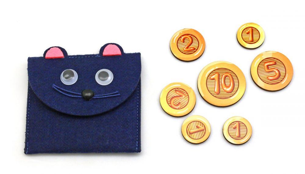 фото Игровой набор из фетра smiledecor кошелек с монетами мышка ф020 smile decor