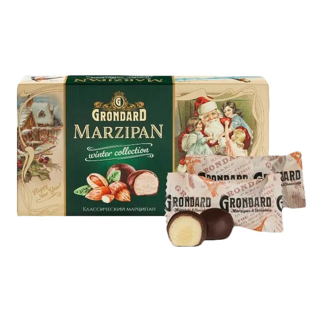 Батончик Grondard Marzipan классический, марципановый, 50 г