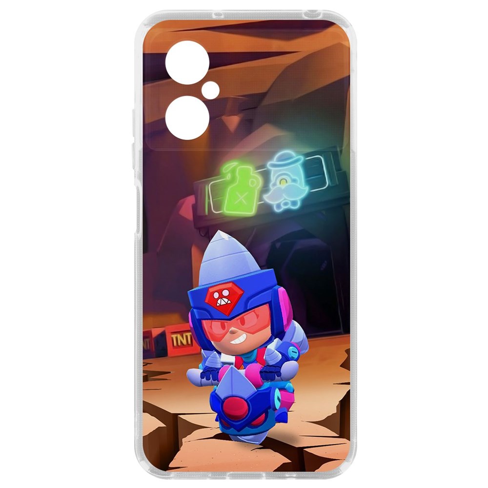 

Чехол Brawl Stars-Ультрабурильщица Джеки для Poco M4 5G, Прозрачный