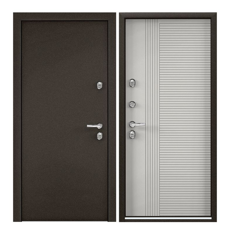 Дверь входная для дома стальная Torex Village advanced 950х2050, левый, коричневый/серый интерьерный конструктор country village