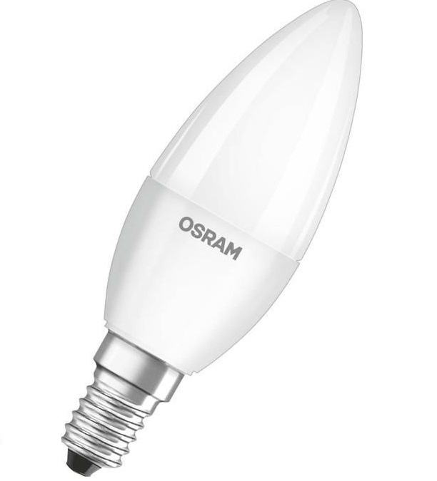 фото Лампочка светодиодная osram led антибактериальная e14 7,5 вт 4000 к свеча матовая