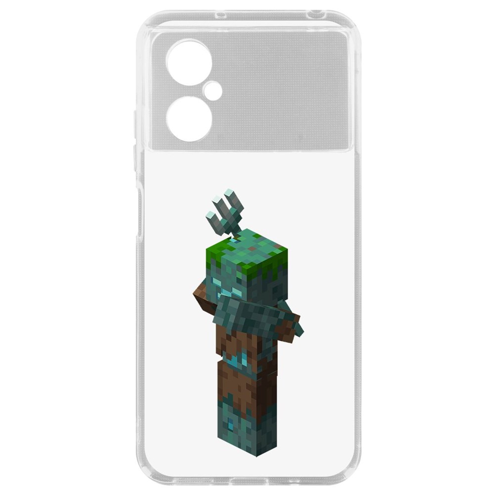 

Чехол Minecraft-Утопленник для Poco M4 5G, Прозрачный