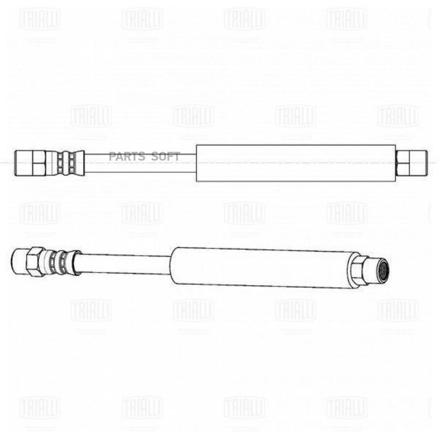 TRIALLI Шланг торм. для ам Audi 80 (86-) зад. лев. (BF 4809)