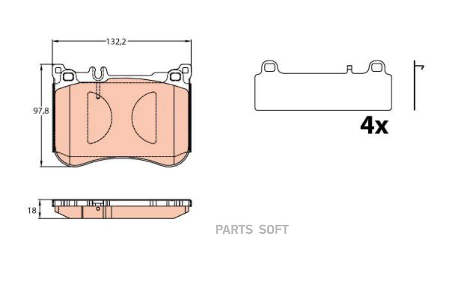 

Колодки тормозные передние MERCEDES W222/С217 13-