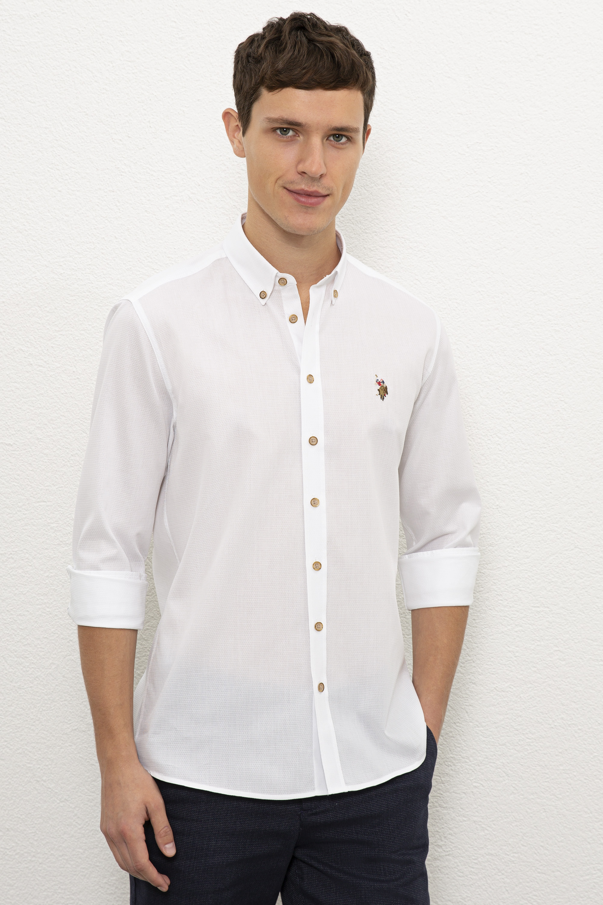 

Рубашка мужская U.S. POLO Assn. G081SZ0040NOVAYA20K белая XL, G081SZ0040NOVAYA20K