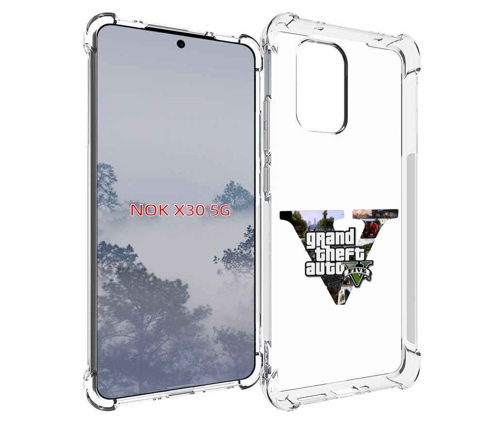 

Чехол MyPads GTA 5 логотип для Nokia X30 5G, Tocco