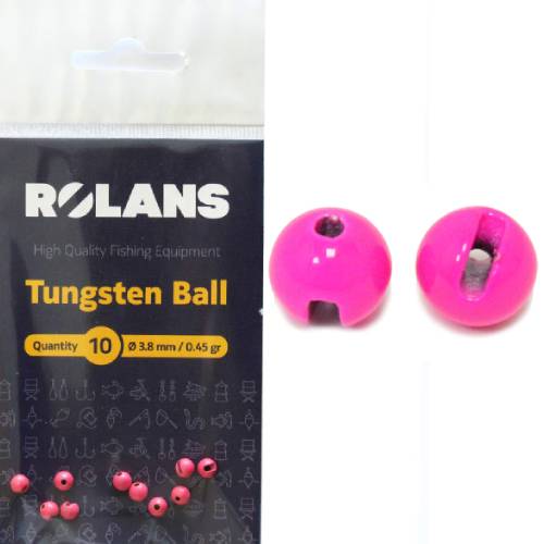 Rolans Груз вольфрамовые головки ROLANS #PINK (#3.8mm; 0,45гр;Pink;10шт)
