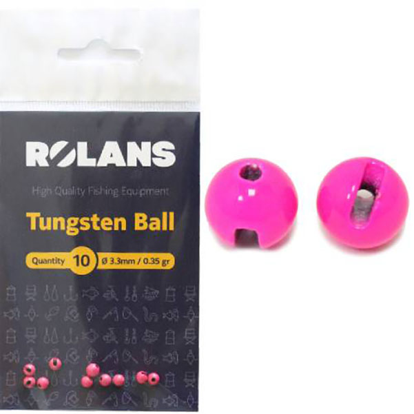 Rolans Груз вольфрамовые головки ROLANS #PINK (#3.3mm; 0,35гр;Pink;10шт)