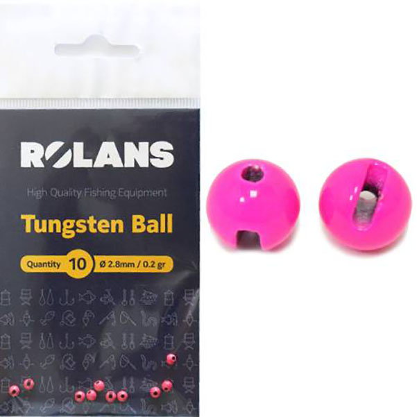 Rolans Груз вольфрамовые головки ROLANS #PINK (#2.8mm; 0,2гр;Pink;10шт)