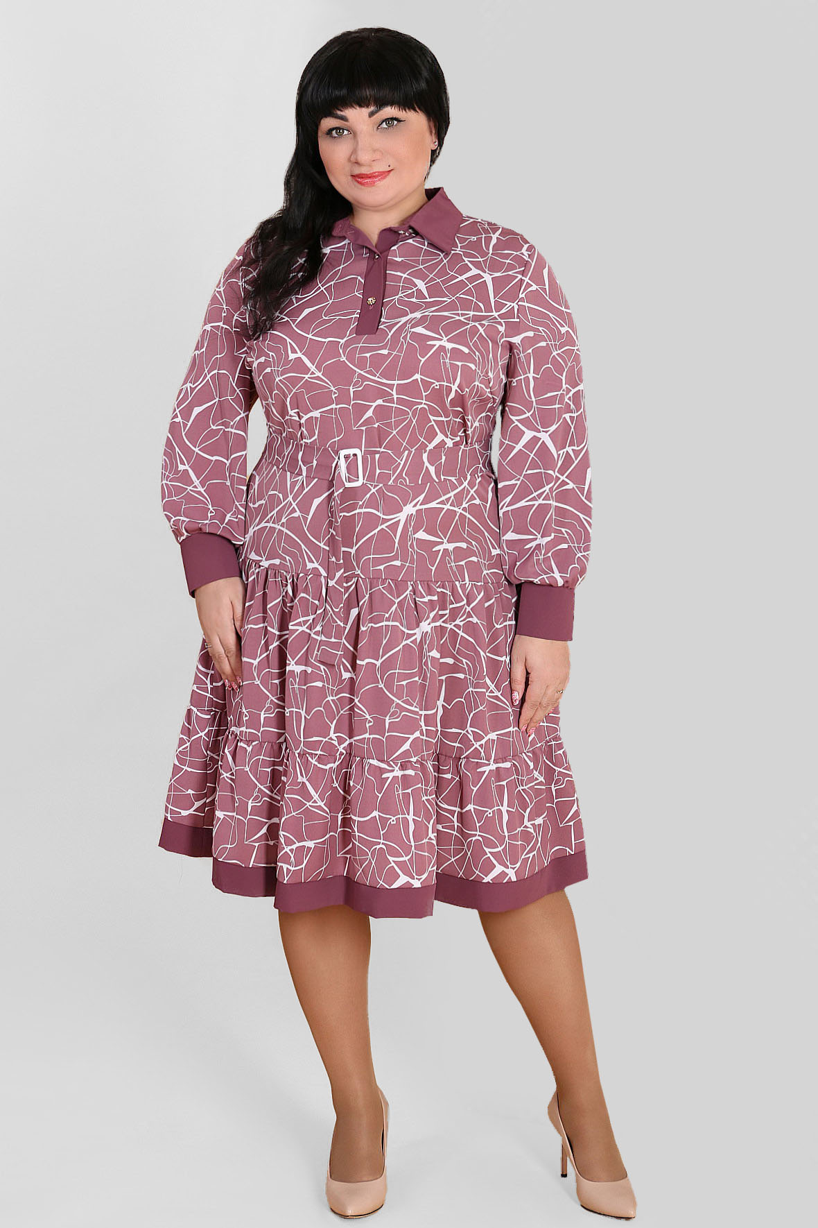 

Платье женское AlmondShop 2В 5088.С1 фиолетовое 50 RU, Фиолетовый, 2В 5088.С1
