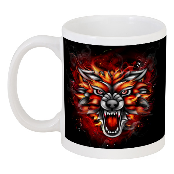 

Кружка Printio Wolf & fire, Разноцветный