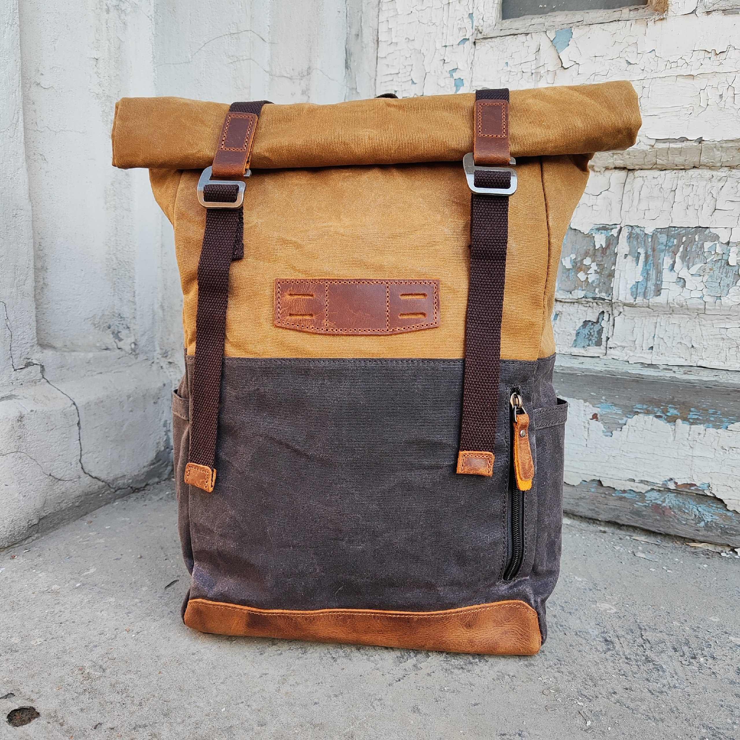 Рюкзак мужской Orlen pack KS-469 песочный/коричневый, 46х29х13 см