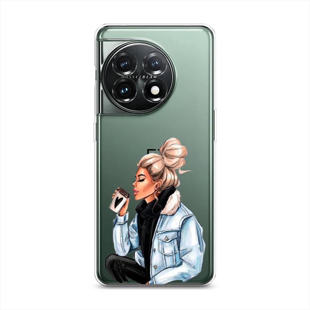 

Чехол Awog на OnePlus 11 "Cute girl", Бежевый;черный;голубой, 153650-7