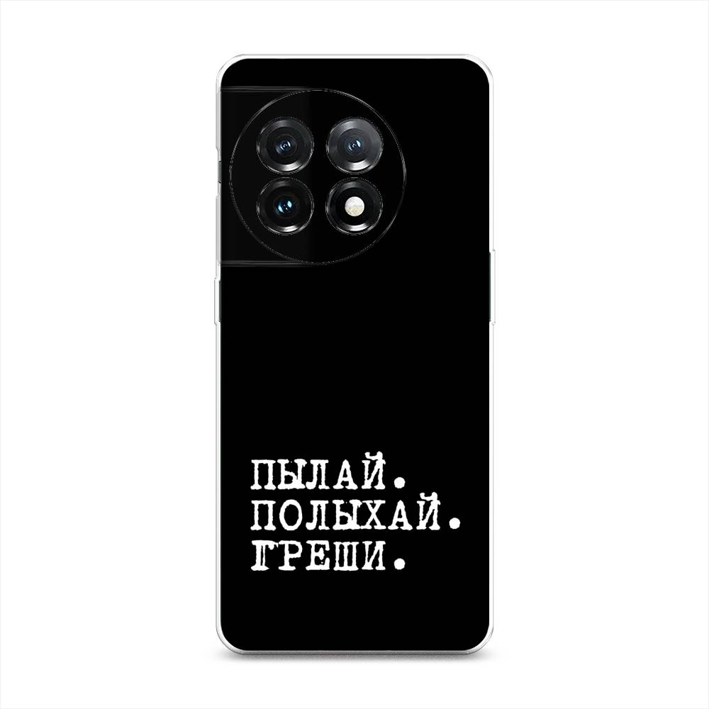 

Чехол Awog на OnePlus 11 "Пылай и греши", Белый;серый;черный, 153650-6