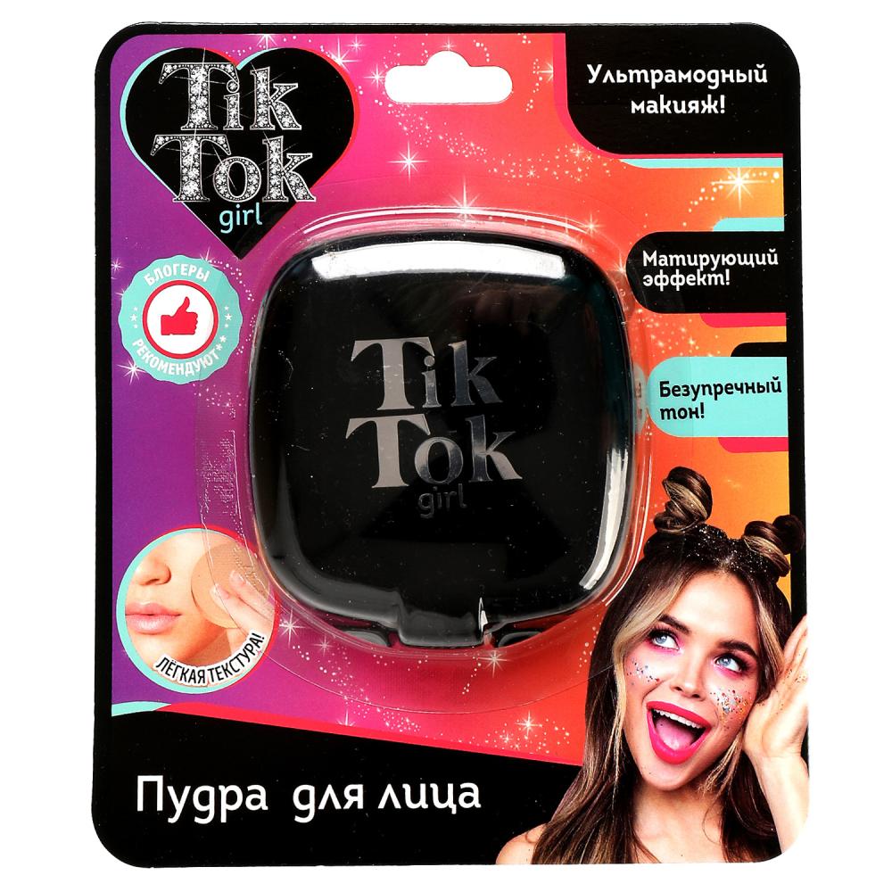 Пудра компактная, цвет бежевый, тон 03 TIK TOK GIRL в кор.1812шт