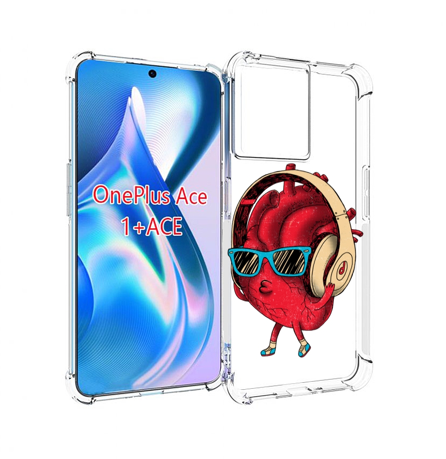 

Чехол MyPads слушай сердце для OnePlus Ace, Прозрачный, Tocco